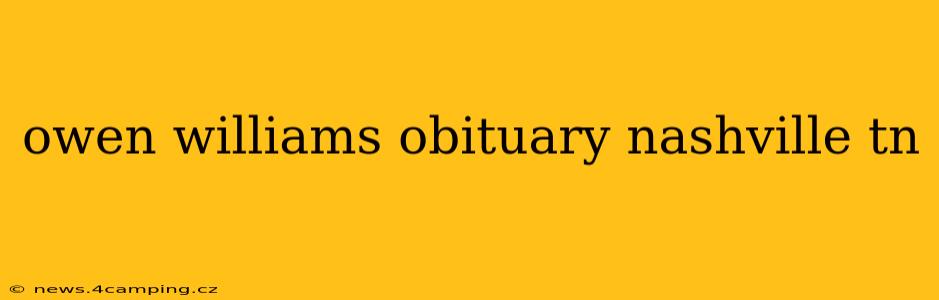 owen williams obituary nashville tn