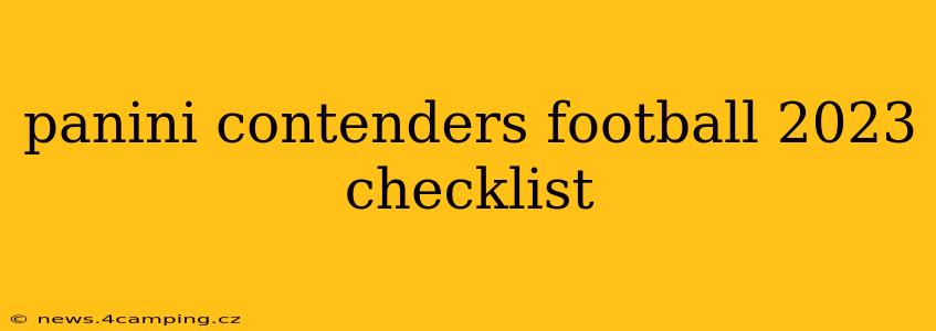 panini contenders football 2023 checklist