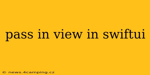 pass in view in swiftui
