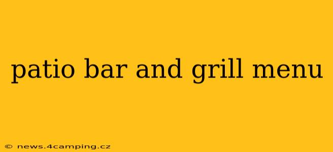 patio bar and grill menu