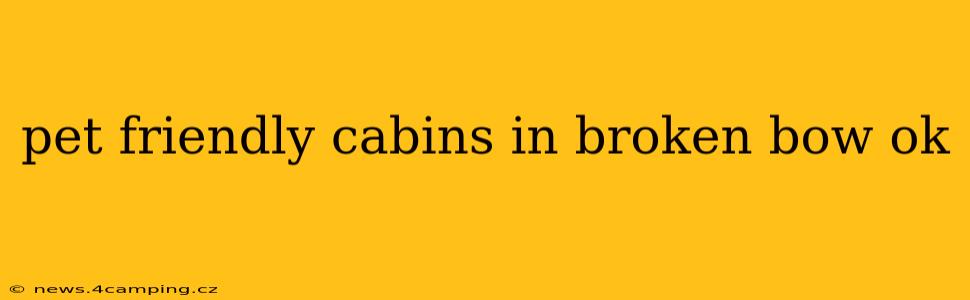 pet friendly cabins in broken bow ok