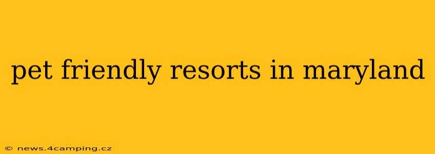 pet friendly resorts in maryland