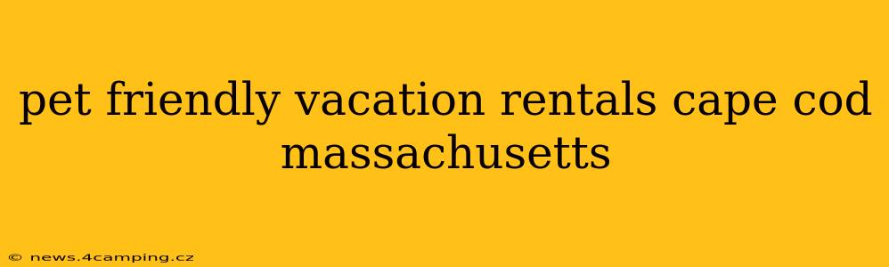pet friendly vacation rentals cape cod massachusetts