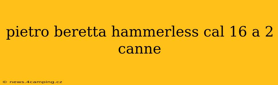 pietro beretta hammerless cal 16 a 2 canne