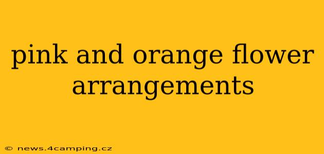 pink and orange flower arrangements