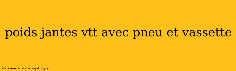 poids jantes vtt avec pneu et vassette
