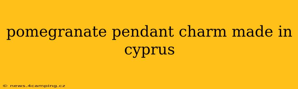 pomegranate pendant charm made in cyprus