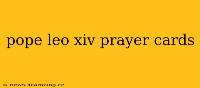 pope leo xiv prayer cards