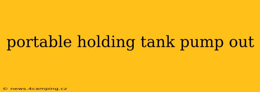 portable holding tank pump out