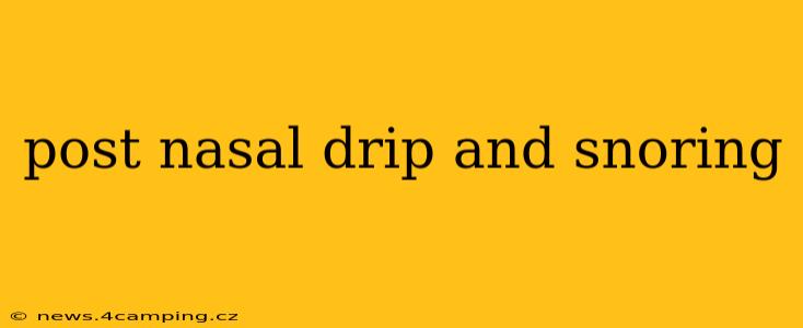 post nasal drip and snoring