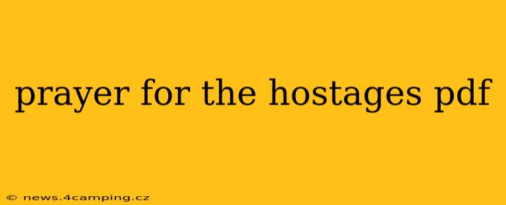 prayer for the hostages pdf