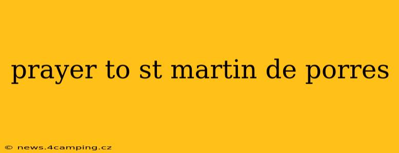 prayer to st martin de porres