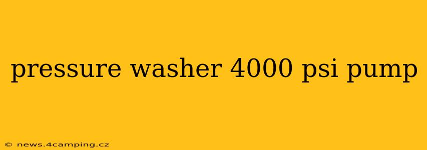 pressure washer 4000 psi pump