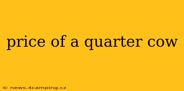 price of a quarter cow