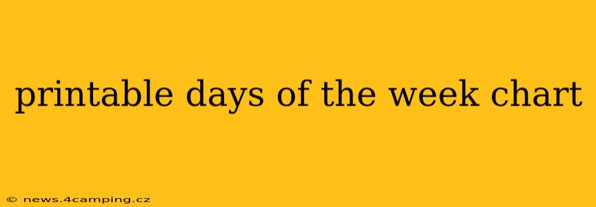 printable days of the week chart