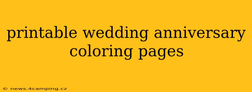 printable wedding anniversary coloring pages