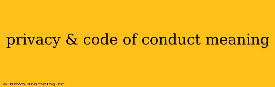privacy & code of conduct meaning