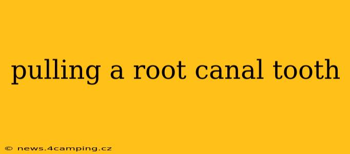 pulling a root canal tooth