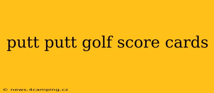putt putt golf score cards
