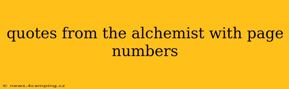 quotes from the alchemist with page numbers