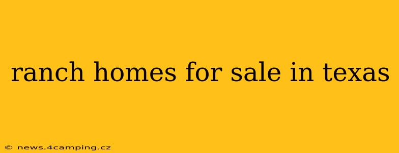 ranch homes for sale in texas