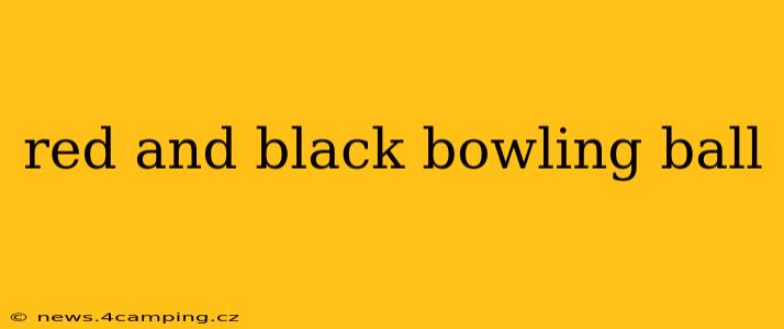 red and black bowling ball