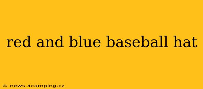 red and blue baseball hat