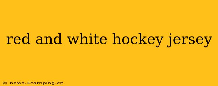 red and white hockey jersey