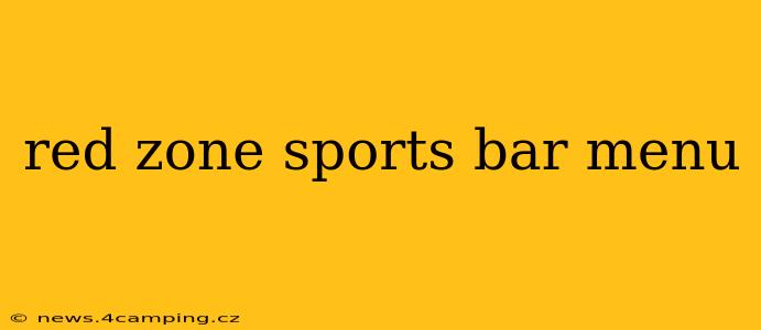 red zone sports bar menu