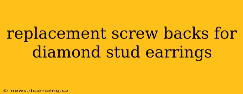 replacement screw backs for diamond stud earrings