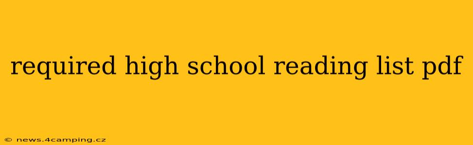 required high school reading list pdf