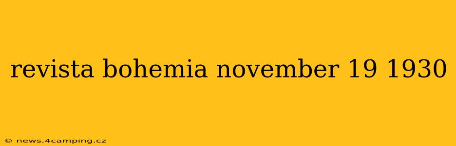 revista bohemia november 19 1930