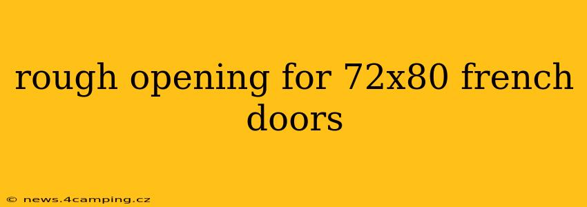 rough opening for 72x80 french doors