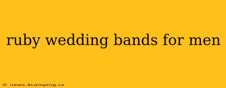 ruby wedding bands for men