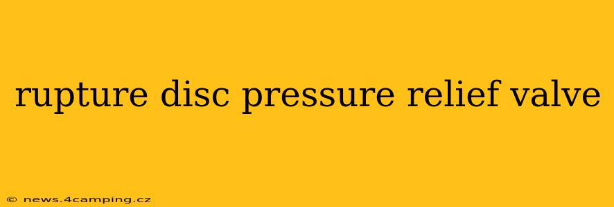 rupture disc pressure relief valve