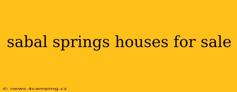 sabal springs houses for sale