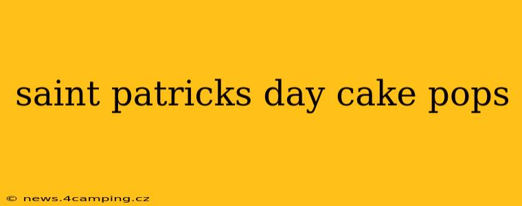 saint patricks day cake pops