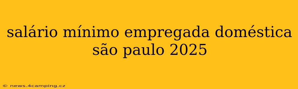 salário mínimo empregada doméstica são paulo 2025