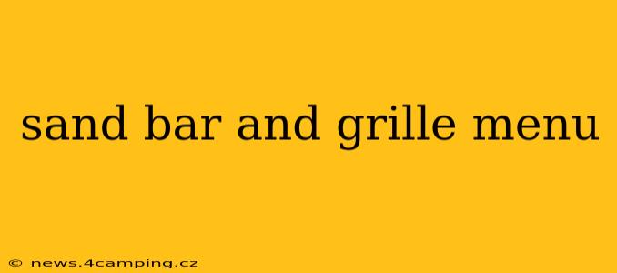 sand bar and grille menu