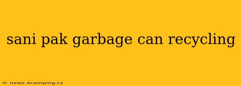 sani pak garbage can recycling