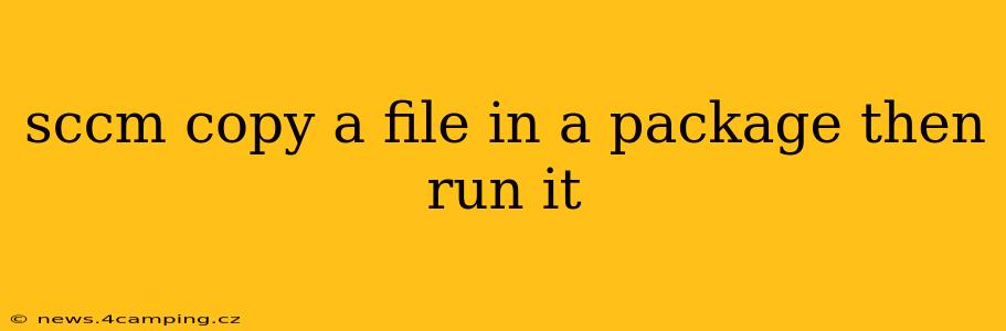 sccm copy a file in a package then run it