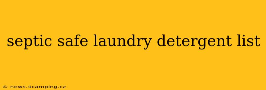 septic safe laundry detergent list