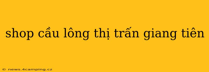 shop cầu lông thị trấn giang tiên