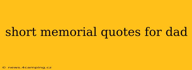 short memorial quotes for dad