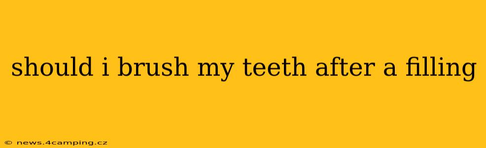 should i brush my teeth after a filling