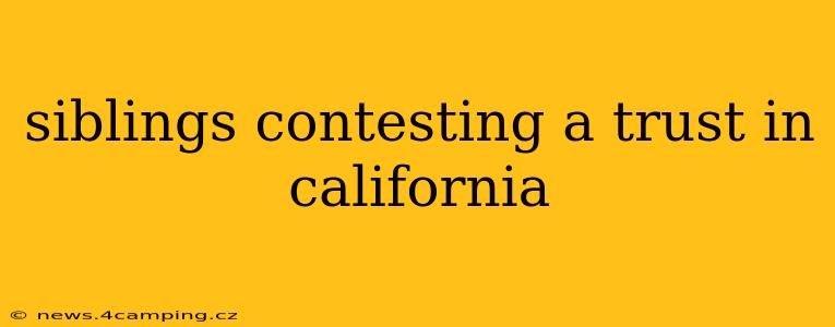 siblings contesting a trust in california