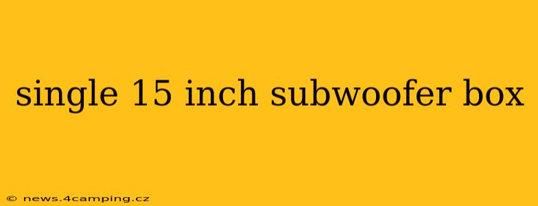 single 15 inch subwoofer box