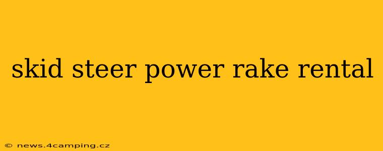 skid steer power rake rental
