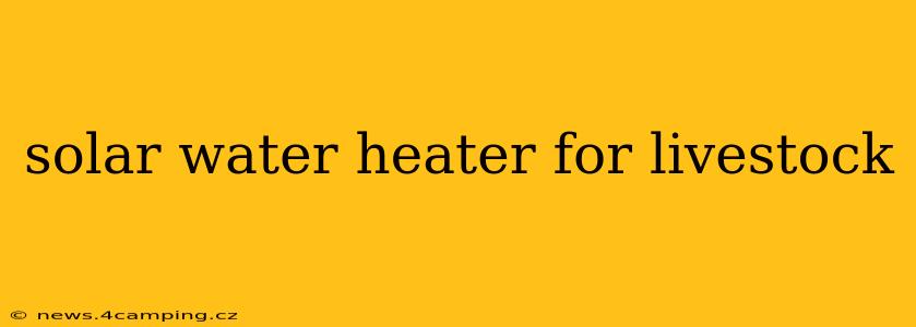 solar water heater for livestock