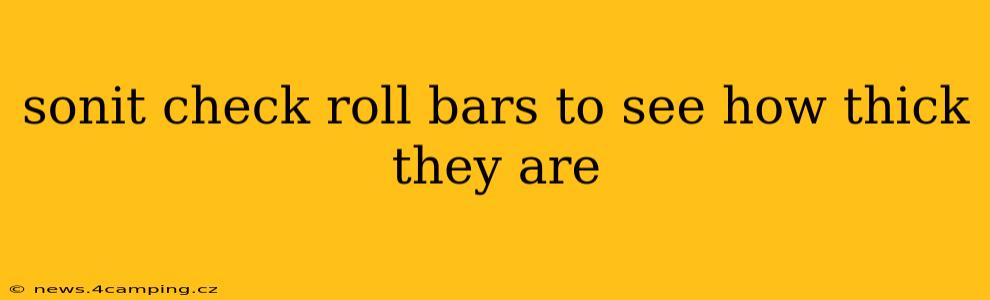 sonit check roll bars to see how thick they are
